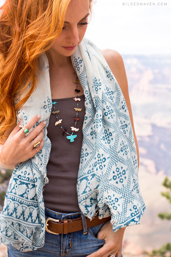 LOVE this Zuni Fetish Necklace! Grand Canyon Style on gildedmaven.com